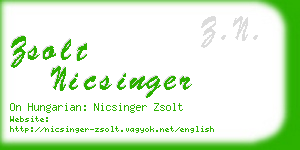 zsolt nicsinger business card